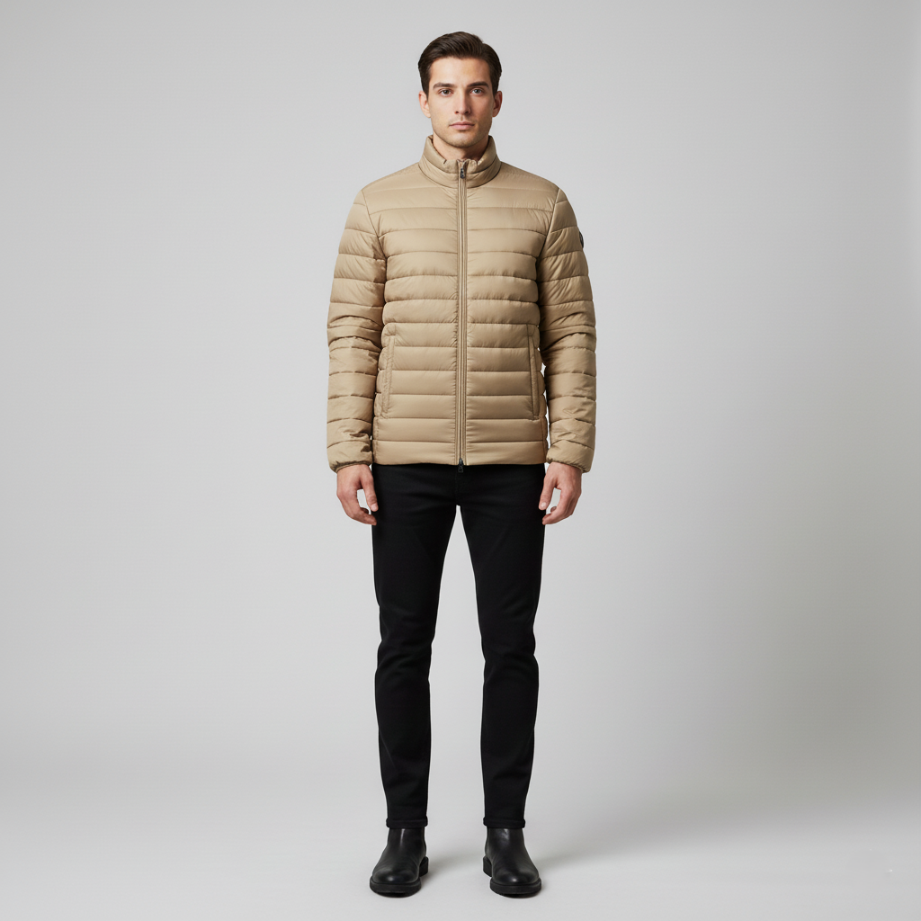 Quilted Zip-Up Insulated Jacket