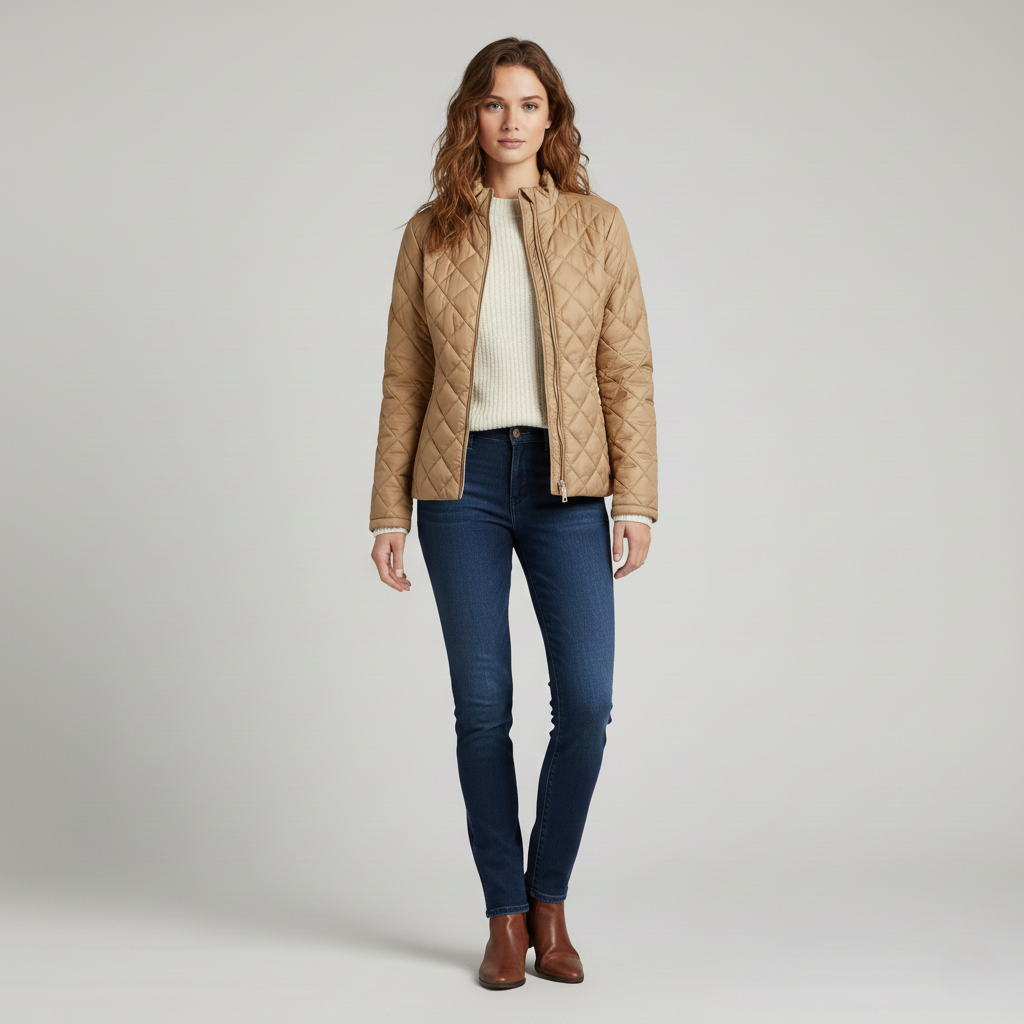 Quilted Zip-Up Jacket
