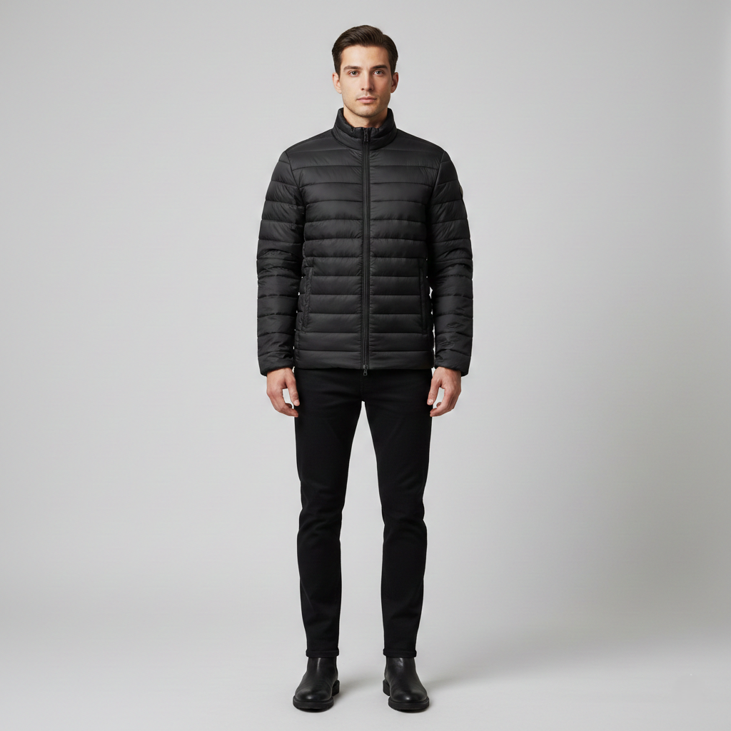 Quilted Zip-Up Insulated Jacket