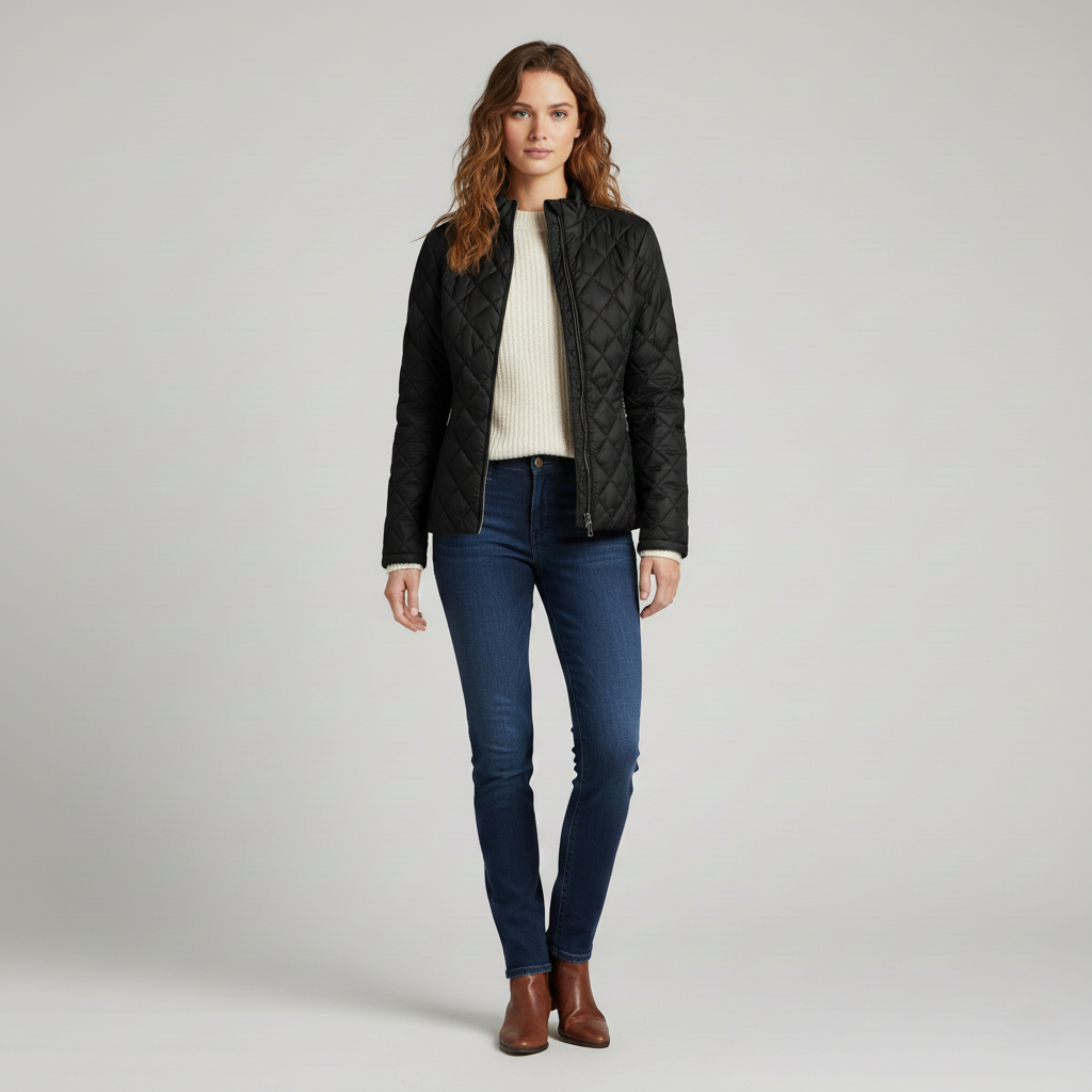 Quilted Zip-Up Jacket