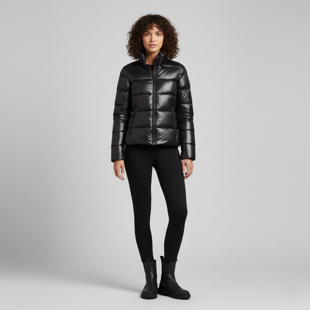 Glossy Lightweight Insulated Jacket