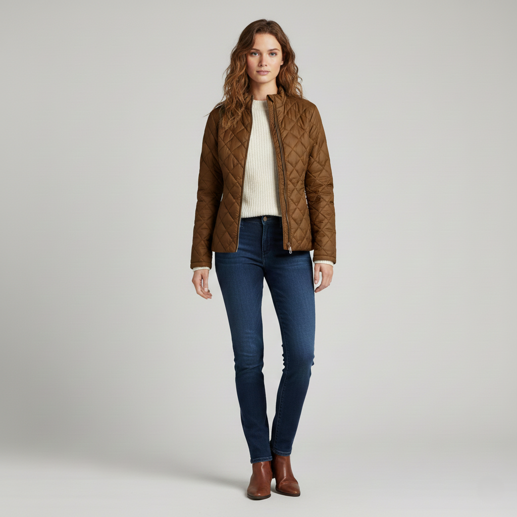 Quilted Zip-Up Jacket