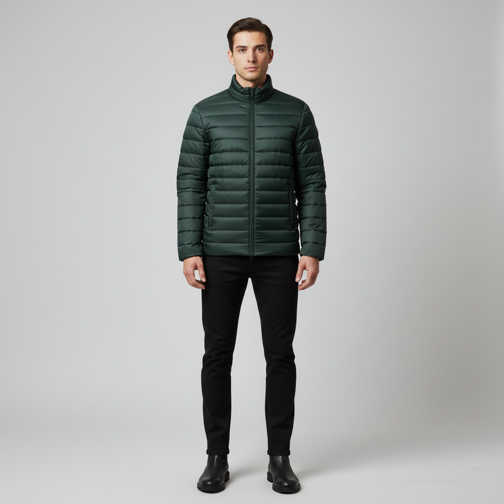 Quilted Zip-Up Insulated Jacket
