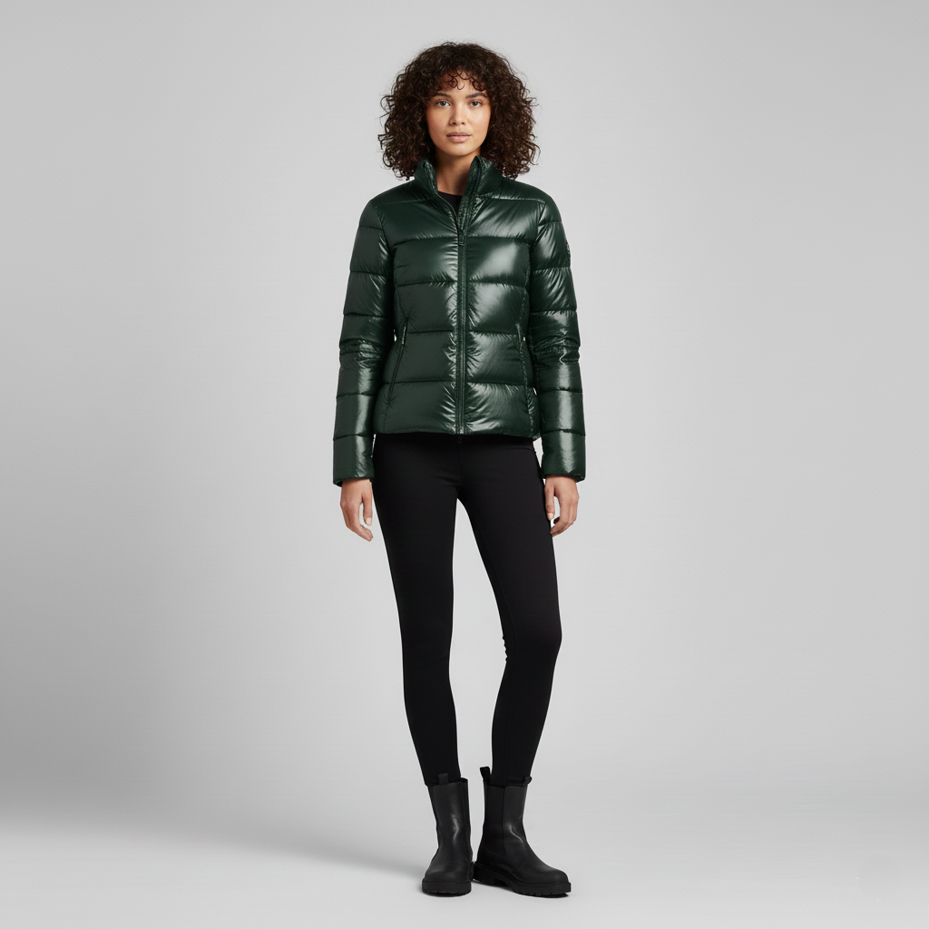 Glossy Lightweight Insulated Jacket