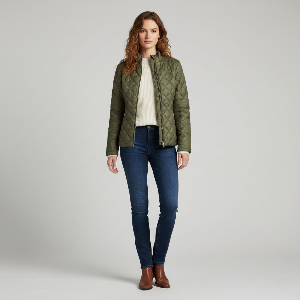 Quilted Zip-Up Jacket