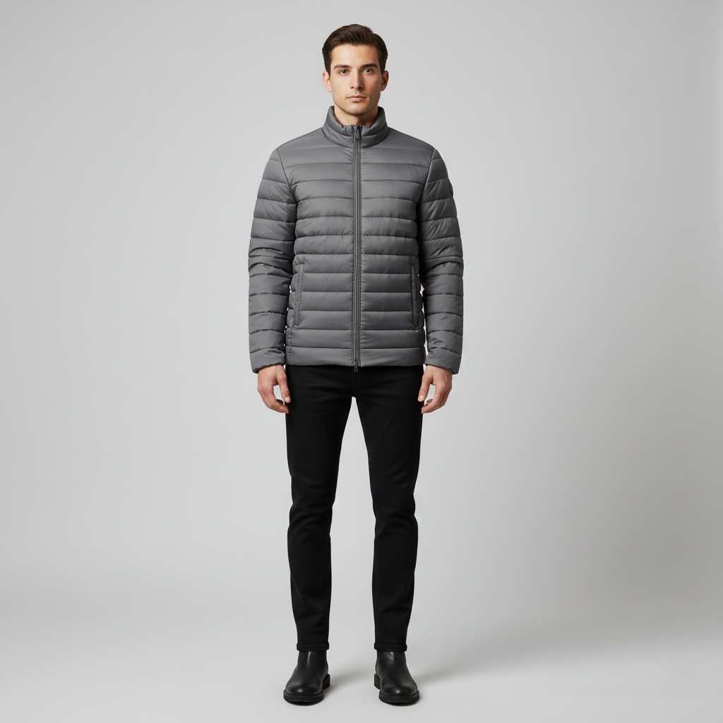 Quilted Zip-Up Insulated Jacket