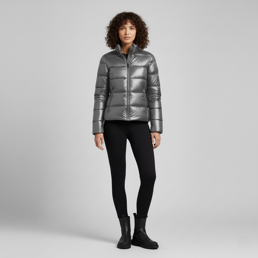 Glossy Lightweight Insulated Jacket