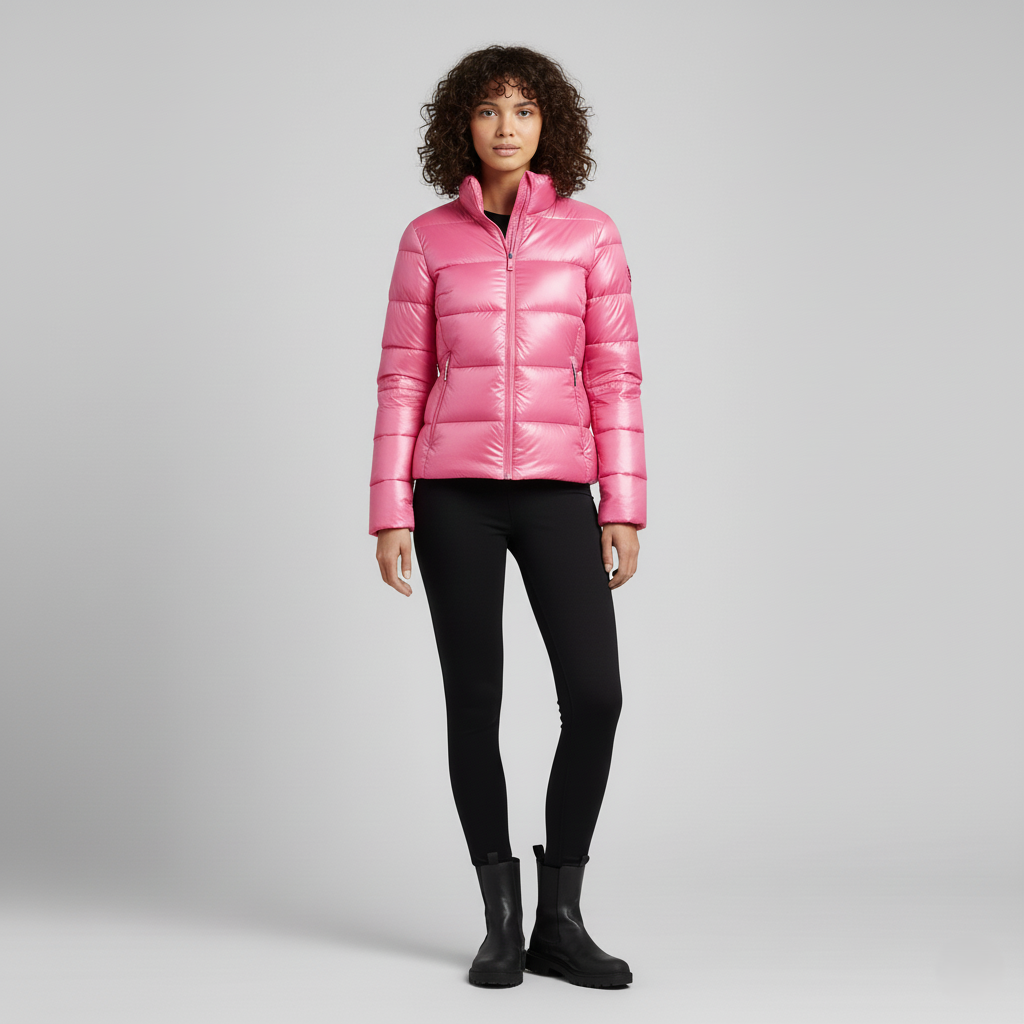 Glossy Lightweight Insulated Jacket